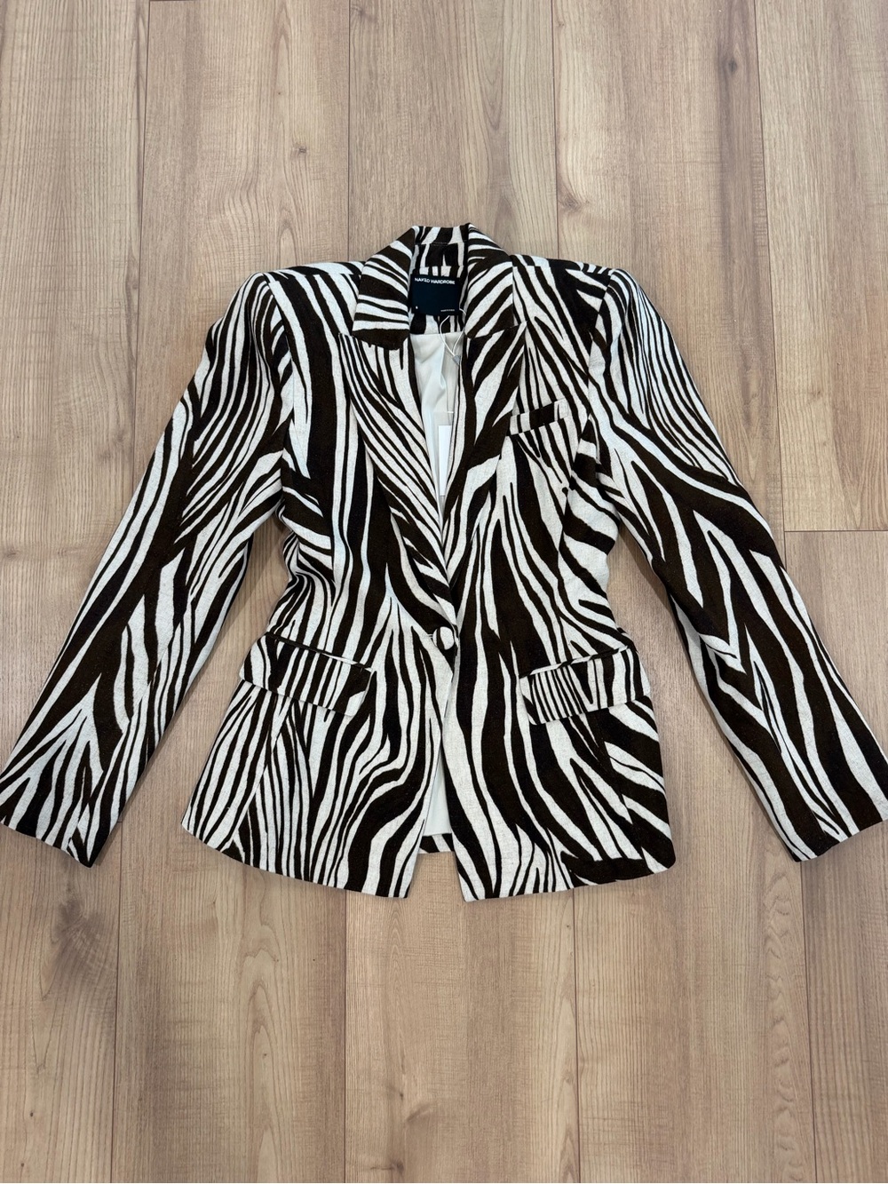 naked wardrobe Zebra Print Blazer - Black & White